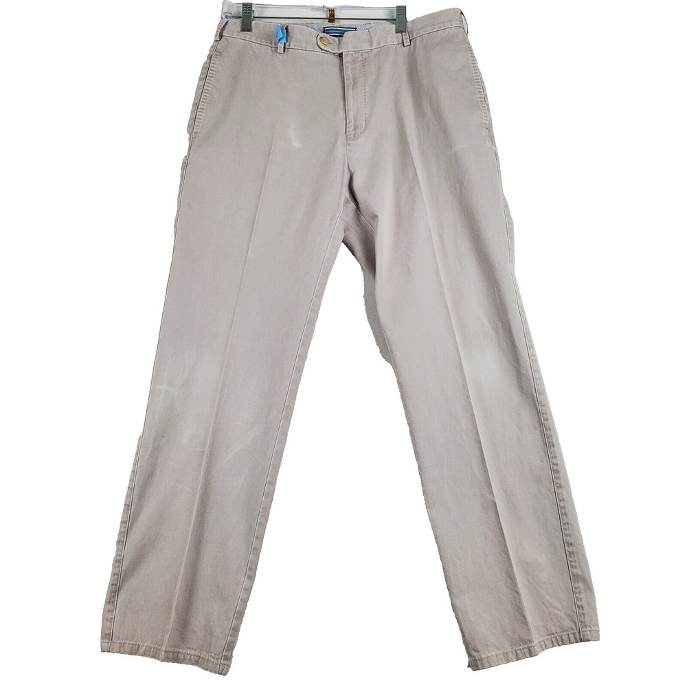 Peter Millar Chino Pants Men's 34 Gay Tan 100% Cotton Classic Casual Straight